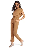 Utility Linen Jumpsuit