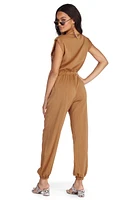 Utility Linen Jumpsuit