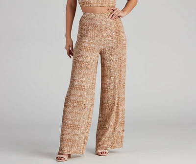 Sandy Beaches Boho Wide Leg Pants