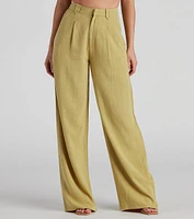 On The Move Linen Wide Leg Pants