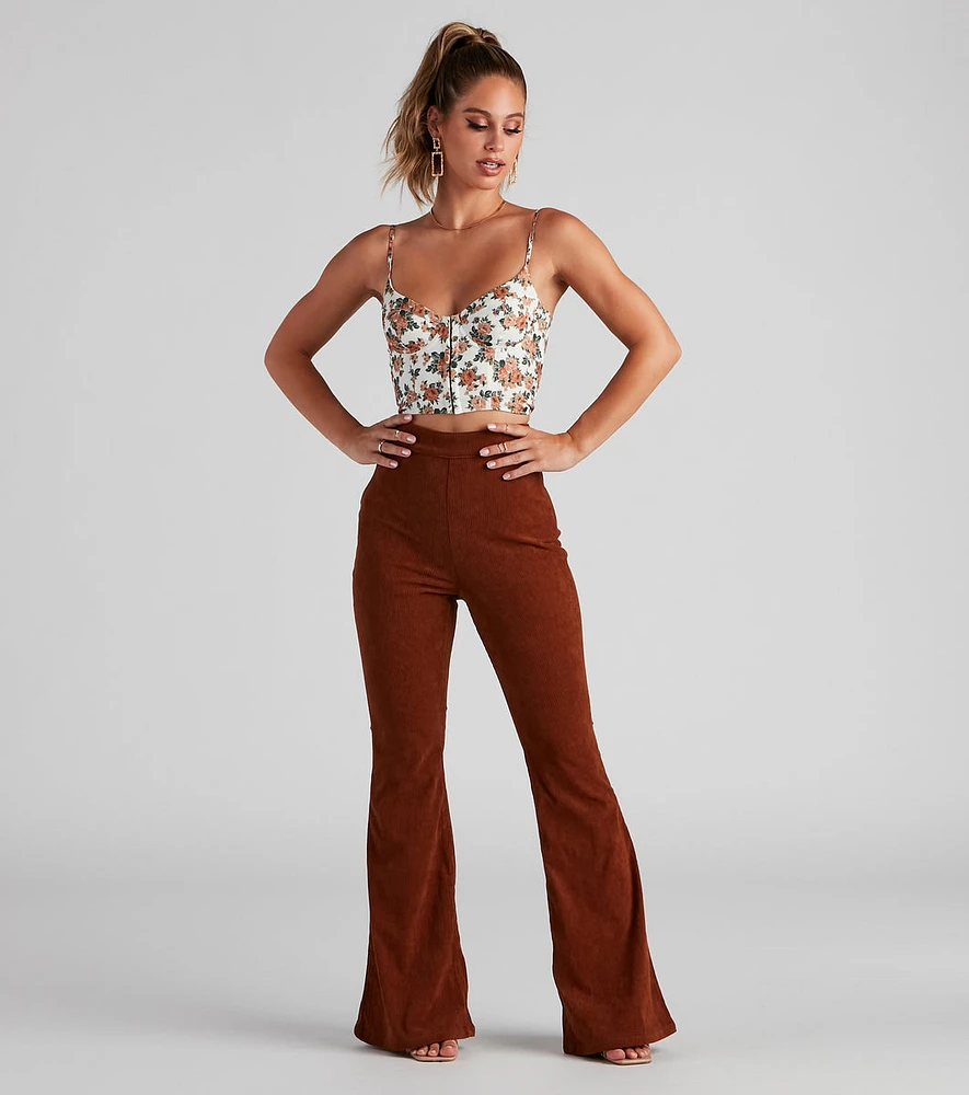 Break The Record Corduroy Flare Pants