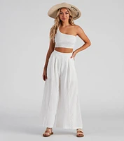 Get Together Pleat Wide-Leg Pants