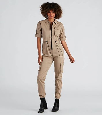 Next Stop Utility Jogger Jumpsuit