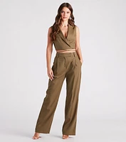 Make The Shift Linen Wide-Leg Trouser Pants