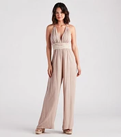 Wandering Bliss Halter Crochet Jumpsuit