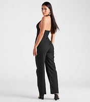 Ready One Halter Corset Wide-Leg Jumpsuit