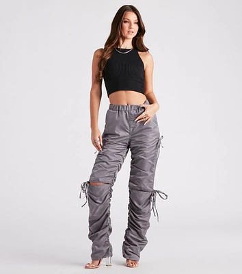 Finish Line High-Rise Knee Slit Joggers