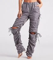 Finish Line High-Rise Knee Slit Joggers