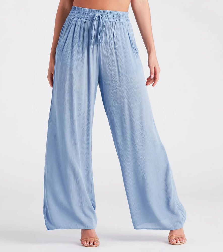 Casual Weekend Plans Wide-Leg Pants