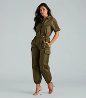 Everyday Utility Cargo Jogger Jumpsuit