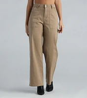 High-Rise Wide-Leg Carpenter Pants