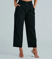 Effortless Ease Wide-Leg Canvas Trouser Pants