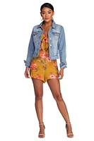 Tropical Floral Escape Romper