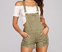 At Ease Distressed Overalls