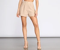 Lively Linen High Waist Shorts