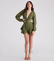 Breeze Style Ruffled Skater Romper