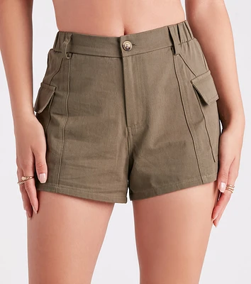 Can't Go Without Cargo Twill Shorts