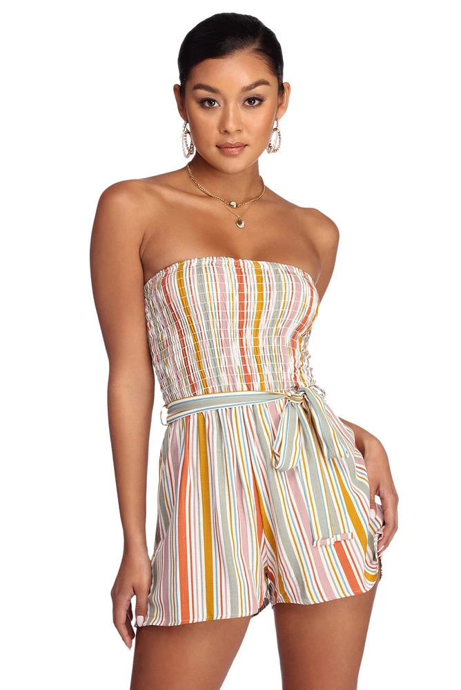 Striped With Style Romper
