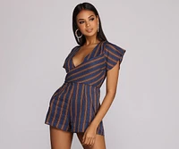 Keep It Casual Striped Romper