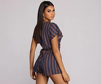 Keep It Casual Striped Romper