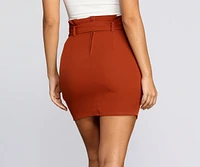 Modern Mini Tie Waist Skirt