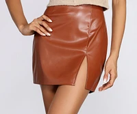 Sleek Vibes Side Slit Mini Skirt