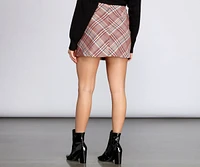 Peppy Plaid A-Line Mini Skirt