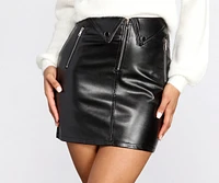 Add Some Edge PU Mini Skirt