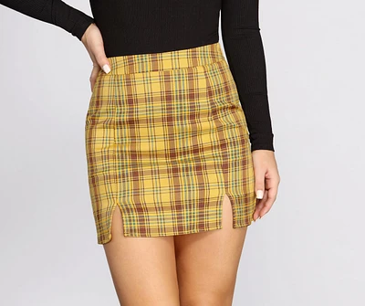 Playful Plaid Mini Skirt