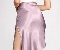Sleek Side Slit Midi Skirt