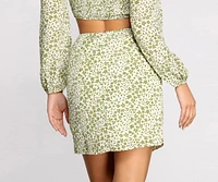 Flower Thru It Mini Skirt