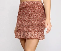 Pretty Fab Ditsy Floral Mini Skirt