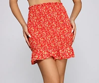 Such A Charmer Ditsy Floral Mini Skirt
