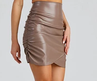 Night-Out Ready Ruched Mini Skirt