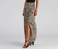 Wild And Chic Zebra Maxi Skirt