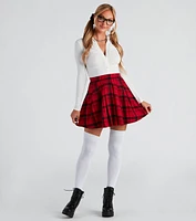 Sassy Plaid Skater Skirt