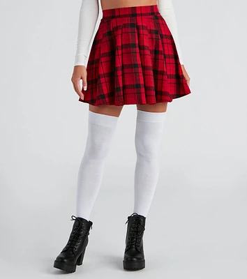 Sassy Plaid Skater Skirt