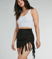 Dose Of Country Fringe Faux Suede Mini Skirt