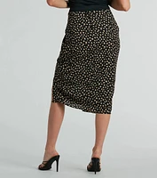 Daringly Wild High-Rise Cheetah Print Midi Skirt