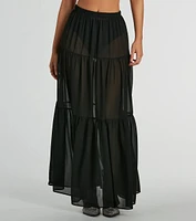 Sittin' Pretty Tiered Chiffon Maxi Skirt