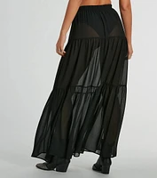 Sittin' Pretty Tiered Chiffon Maxi Skirt