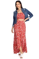 On Vacay Floral Maxi Skirt