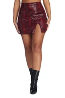 Sassy Snake Mini Skirt