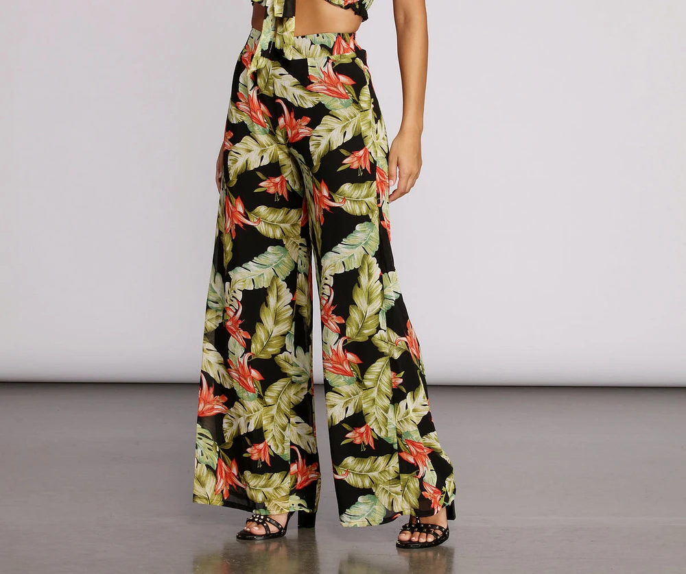 Tropical Escape Wide Leg Pants