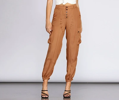 Button Down Cargo Pants