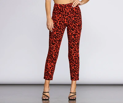 Leopard Tapered Pants