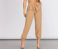 Classic Tie Waist Jogger Pants