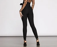 Super High Rise Tie Waist Skinny Pants