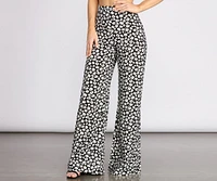 High Waist Ditsy Floral Printed Pants