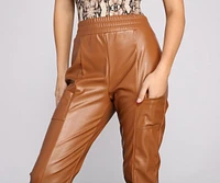 Sleek And Chic Vibes Faux Leather Pants